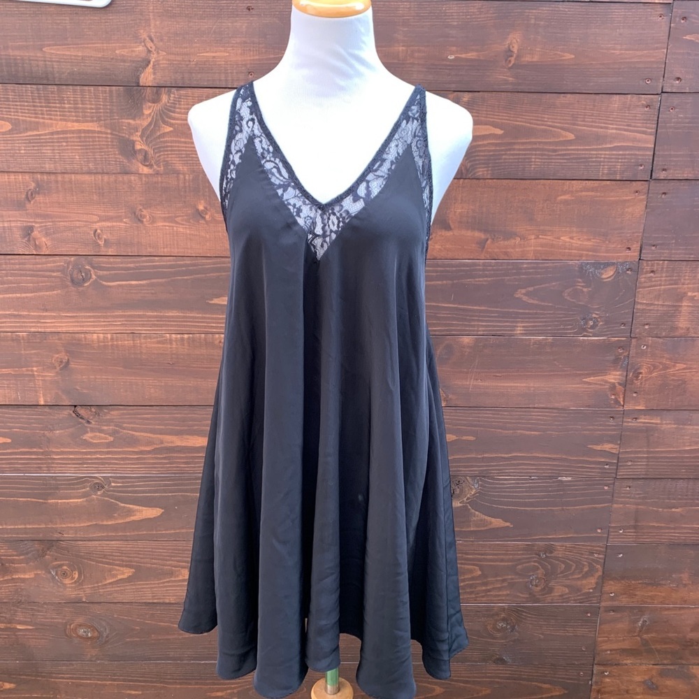 Lovers + Friends Black Lace Mini Dress